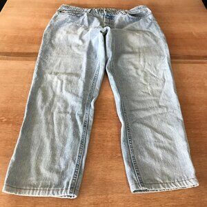 Ralph Lauren Saturday Jeans Women 12x33 Blue High Rise Medium Wash Stretch 17558